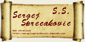Sergej Sprečaković vizit kartica